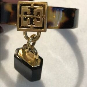 Tory Burch Gold and Tortoise Charm Bracelet